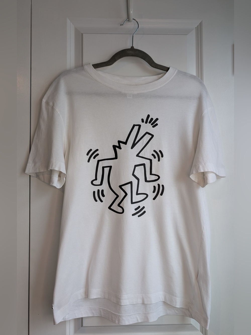 Lacoste X Keith Haring Men’s Graphic Print White Tee Size Medium